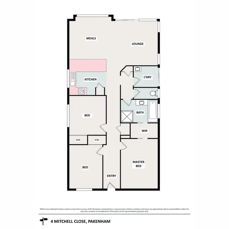 Floorplan of Homely house listing, 4 Mitchell Close, Pakenham VIC 3810