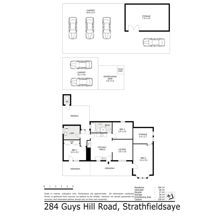 Floorplan of Homely house listing, 284 Guys Hill Road, Strathfieldsaye VIC 3551