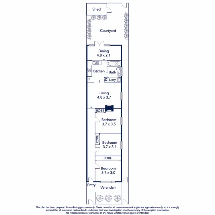 Floorplan of Homely house listing, 87 Barnett Street, Kensington VIC 3031