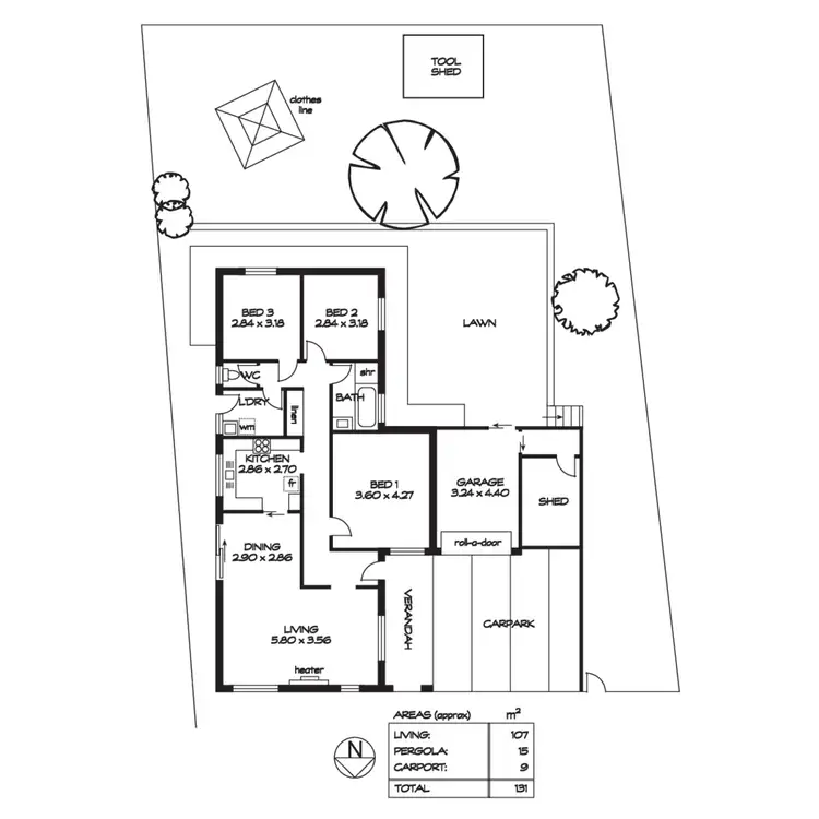 Floorplan of Homely house listing, 29 Trelawney Crescent, Huntfield Heights SA 5163