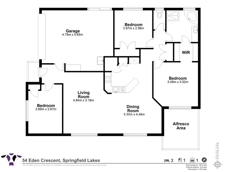 Floorplan of Homely house listing, 54 Eden Crescent, Springfield Lakes QLD 4300