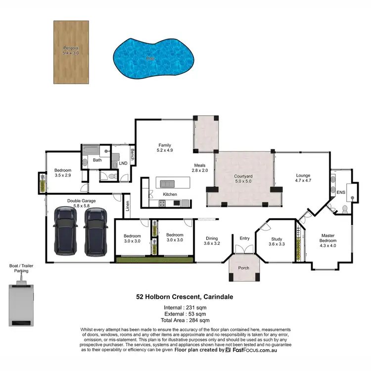 Floorplan of Homely house listing, 52 Holborn Crescent, Carindale QLD 4152