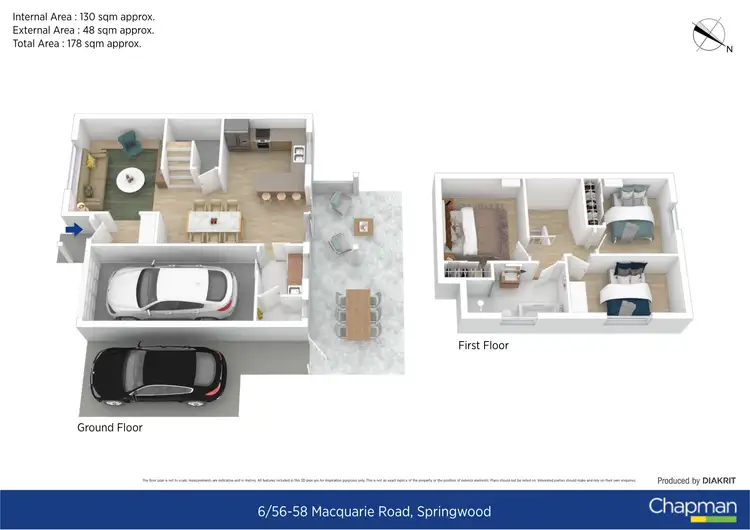 Floorplan of Homely townhouse listing, 6/56-58 Macquarie Road, Springwood NSW 2777