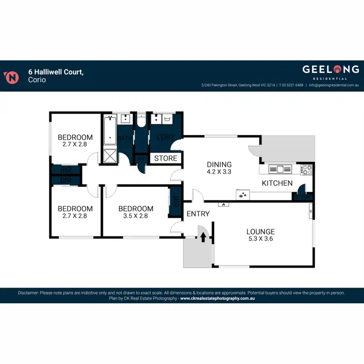 Floorplan of Homely house listing, 6 Halliwell Court, Corio VIC 3214