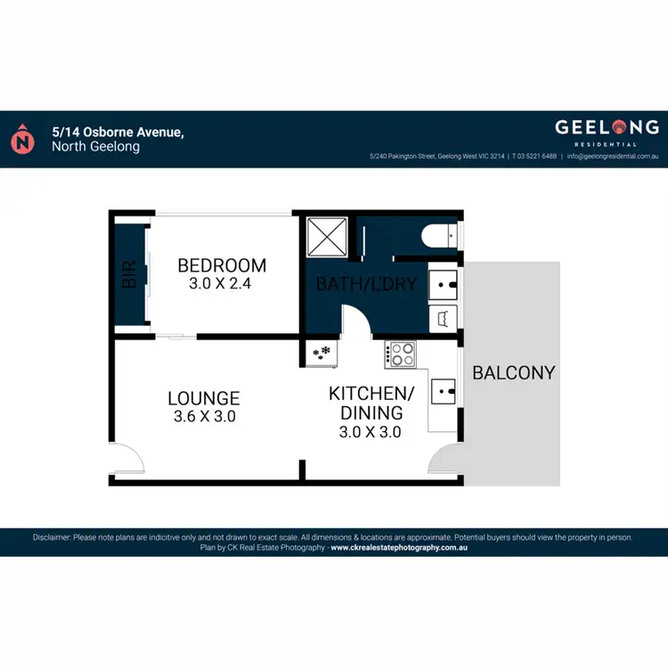 Floorplan of Homely apartment listing, 5/14 Osborne Avenue, North Geelong VIC 3215