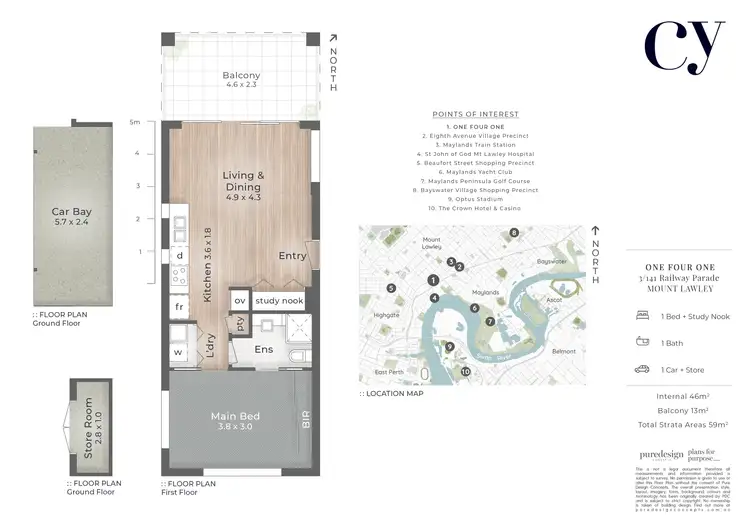 Floorplan of Homely unit listing, 3/141 Railway Parade, Mount Lawley WA 6050