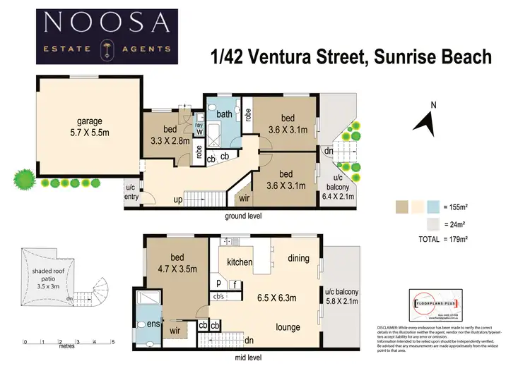Floorplan of Homely semi-detached listing, 1/42 Ventura Street, Sunrise Beach QLD 4567