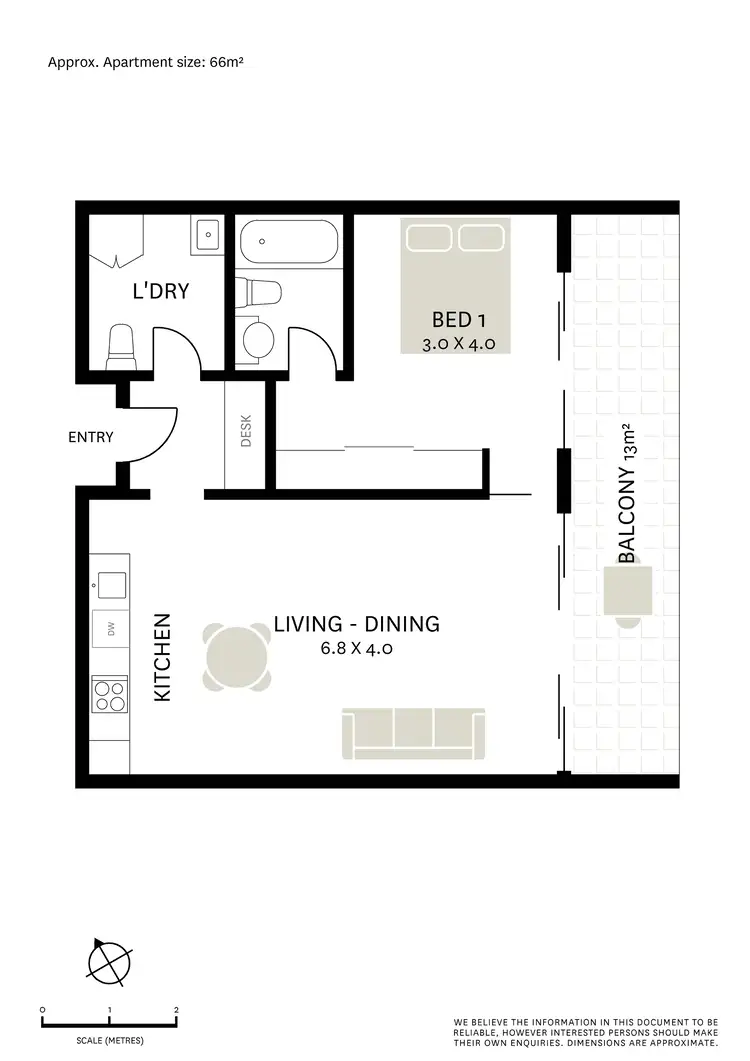 Floorplan of Homely apartment listing, 202B/9 Hunter Street, Waterloo NSW 2017