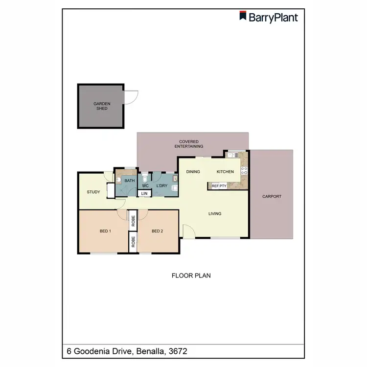 Floorplan of Homely house listing, 6 Goodenia Drive, Benalla VIC 3672