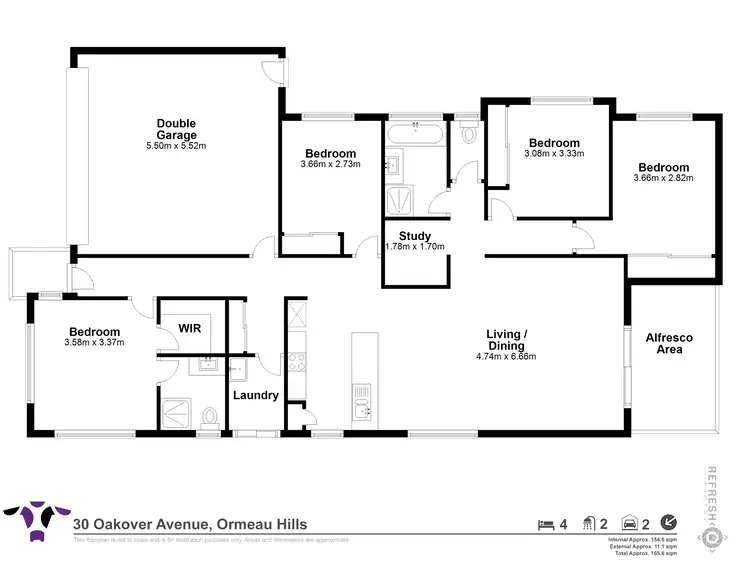 Floorplan of Homely house listing, 30 Oakover Avenue, Ormeau Hills QLD 4208