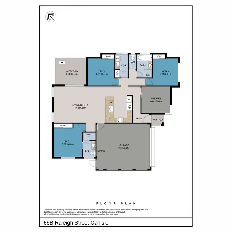 Floorplan of Homely house listing, 66B Raleigh Street, Carlisle WA 6101