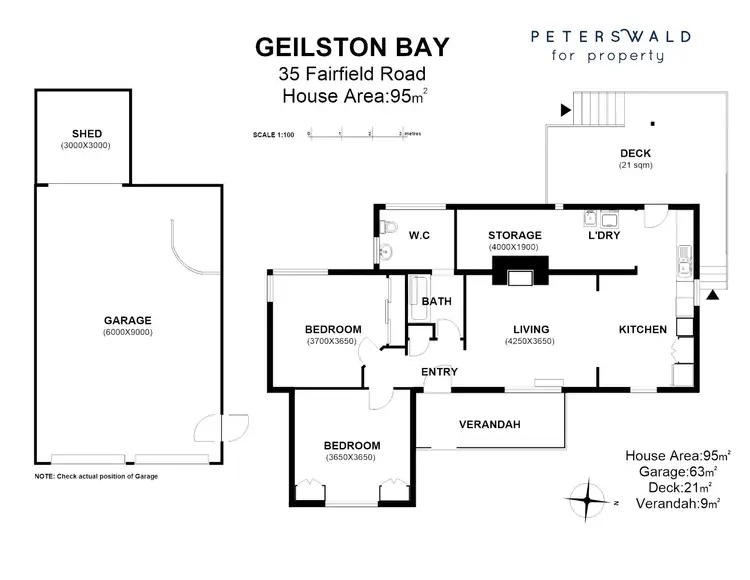 Floorplan of Homely house listing, 35 Fairfield Road, Geilston Bay TAS 7015