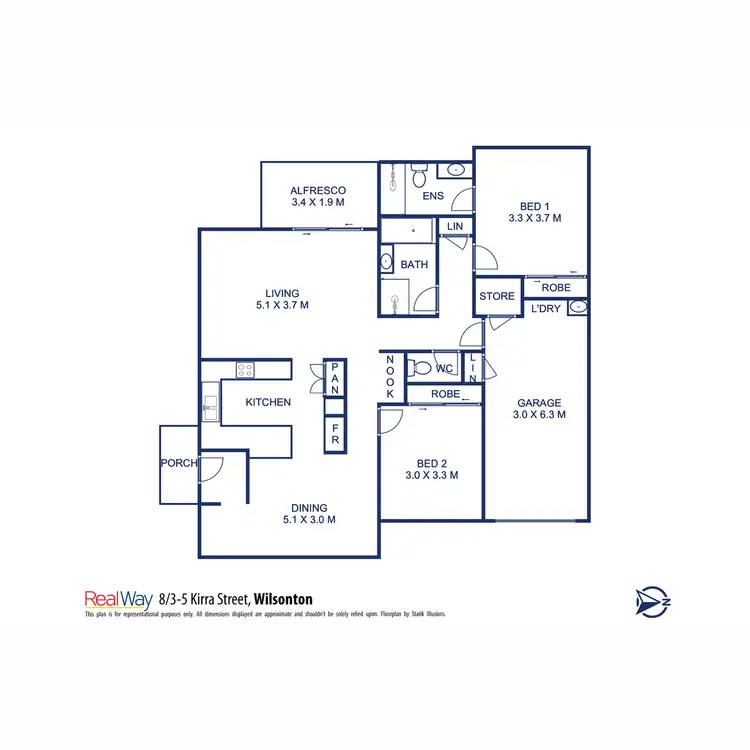 Floorplan of Homely unit listing, 8/5 Kirra Street, Wilsonton QLD 4350