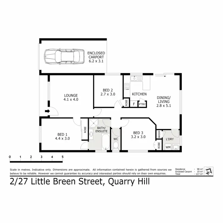 Floorplan of Homely house listing, 2/27 Little Breen Street, Quarry Hill VIC 3550