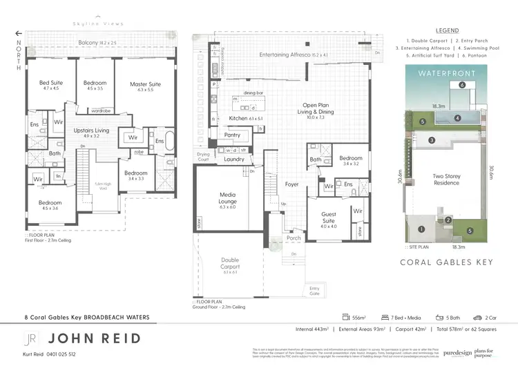 Floorplan of Homely house listing, 8 Coral Gables Key, Broadbeach Waters QLD 4218