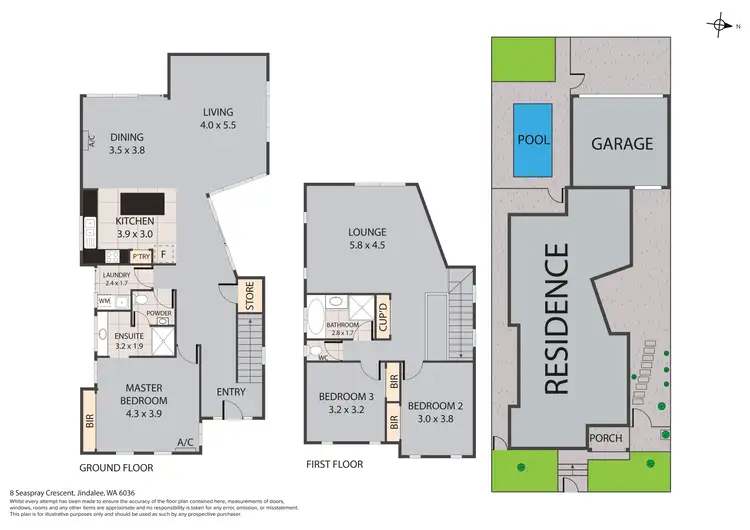 Floorplan of Homely house listing, 8 Seaspray Crescent, Jindalee WA 6036