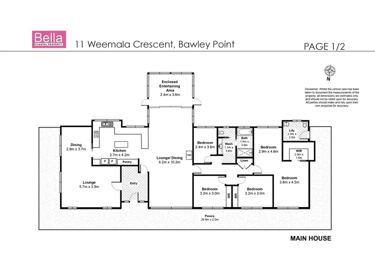 Floorplan of Homely house listing, 11 Weemala Crescent, Bawley Point NSW 2539