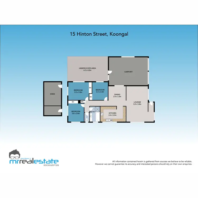 Floorplan of Homely house listing, 15 Hinton Street, Koongal QLD 4701