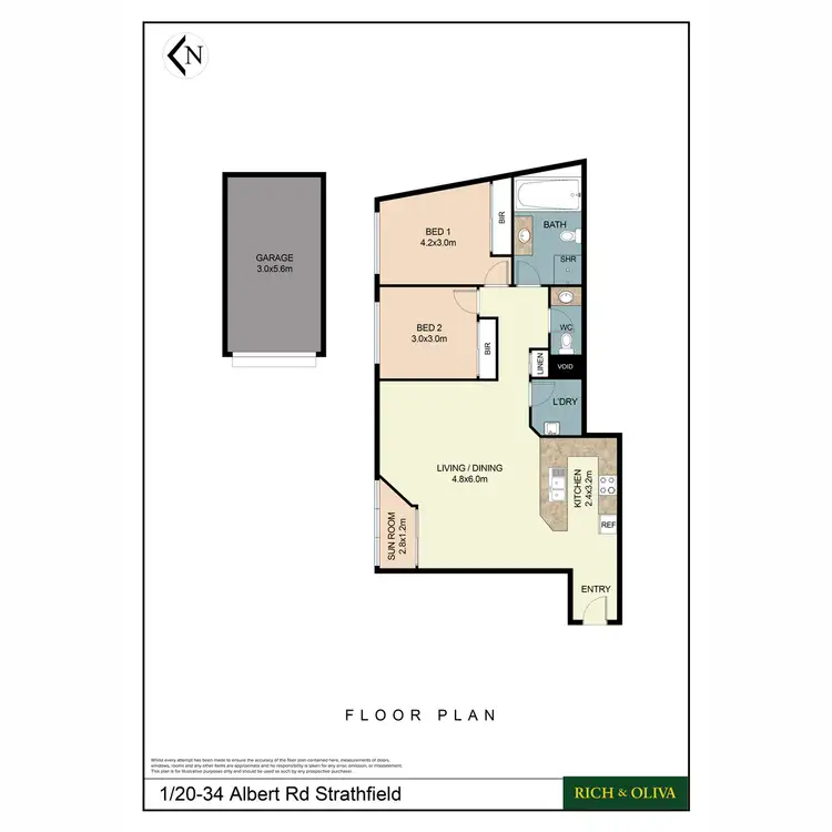 Floorplan of Homely apartment listing, 1/20 Albert Road, Strathfield NSW 2135
