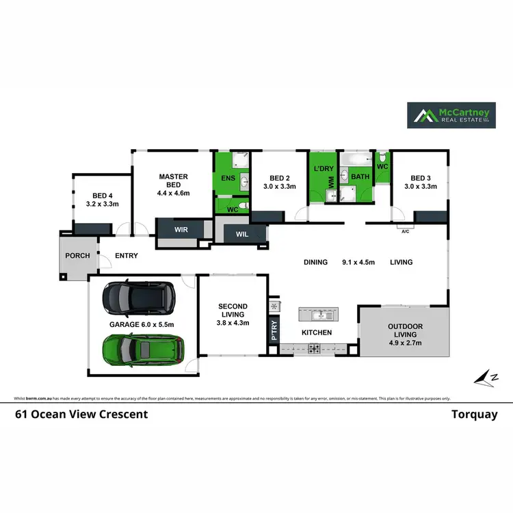 Floorplan of Homely house listing, 61 Ocean View Crescent, Torquay VIC 3228