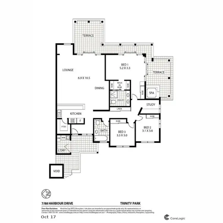 Floorplan of Homely apartment listing, 7/88-90 Harbour Drive, Trinity Park QLD 4879
