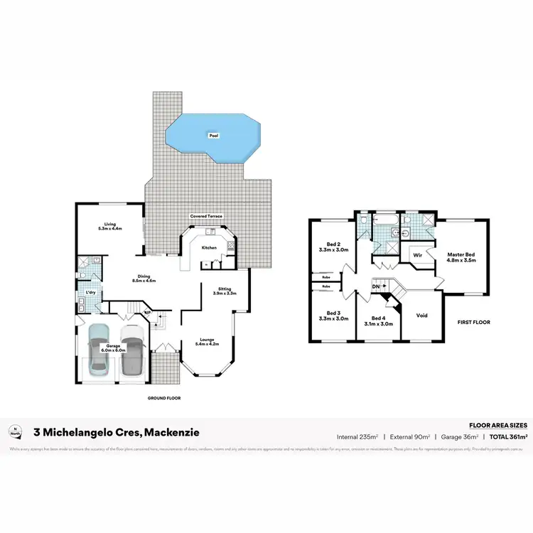 Floorplan of Homely house listing, 3 Michelangelo Crescent, Mackenzie QLD 4156