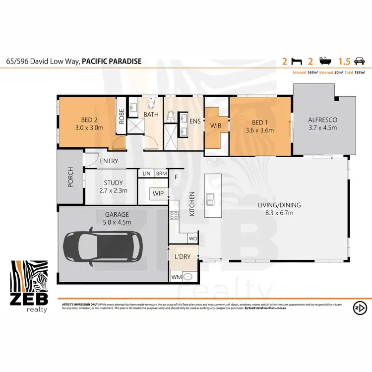 Floorplan of Homely house listing, 65/596 David Low Way, Pacific Paradise QLD 4564