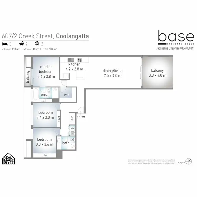 Floorplan of Homely apartment listing, 607 "Kirra Surf" 2 Creek Street, Kirra QLD 4225