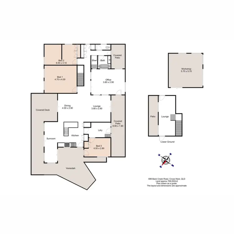 Floorplan of Homely rural property listing, 688 Back Creek Road, Crows Nest QLD 4355