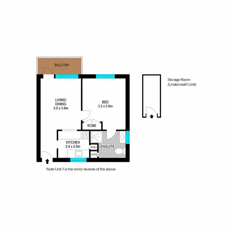Floorplan of Homely apartment listing, 1/76 Gladstone Road, Highgate Hill QLD 4101