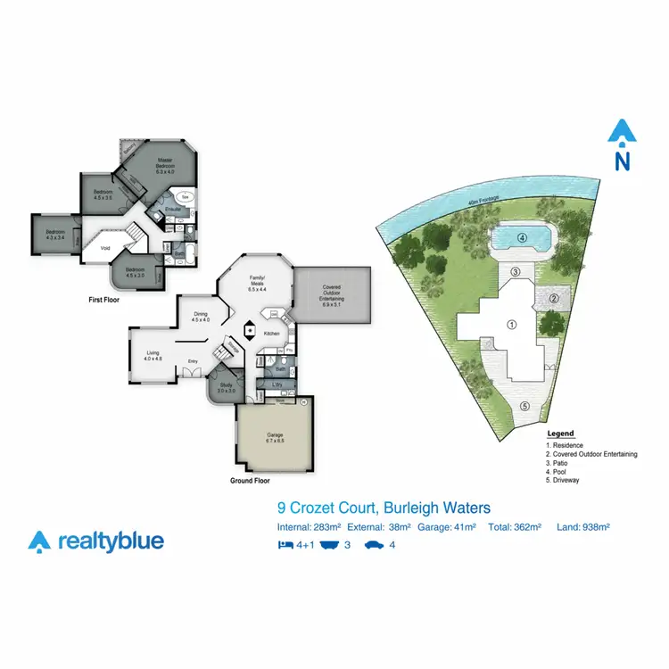 Floorplan of Homely house listing, 9 Crozet Court, Burleigh Waters QLD 4220