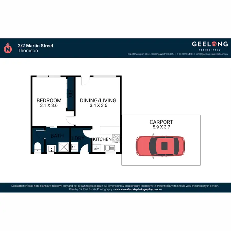 Floorplan of Homely apartment listing, 2/2 Martin Street, Thomson VIC 3219