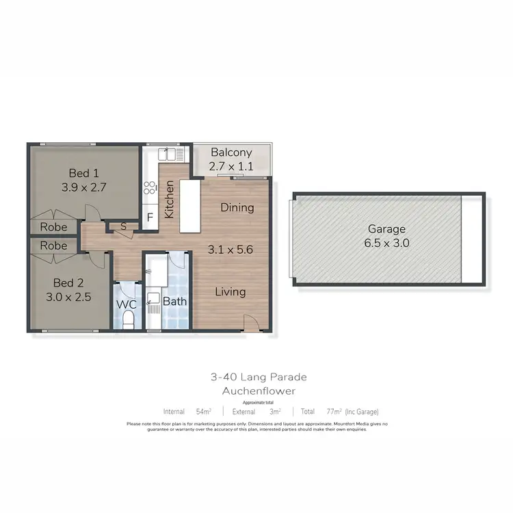 Floorplan of Homely apartment listing, 3/40 Lang Parade, Auchenflower QLD 4066