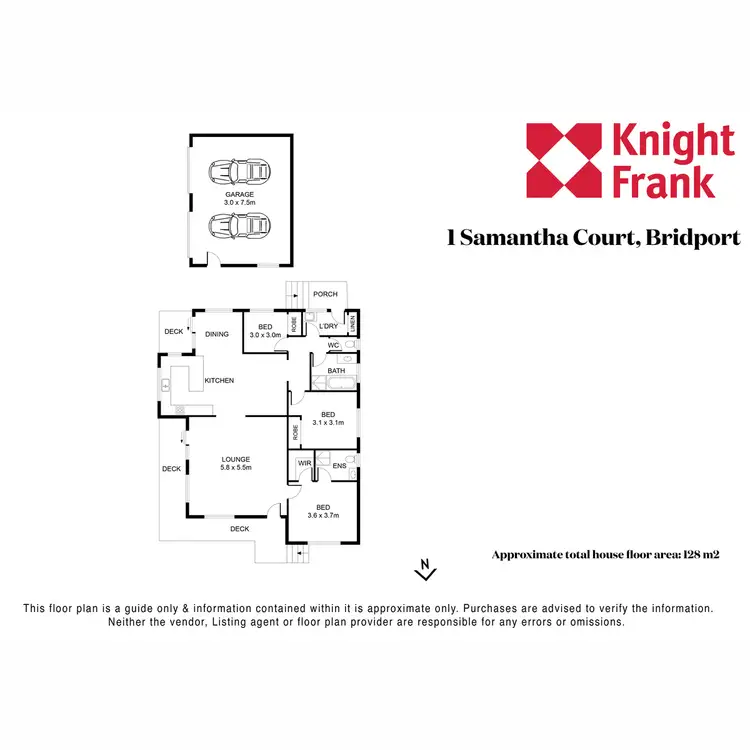 Floorplan of Homely house listing, 1 Samantha Court, Bridport TAS 7262