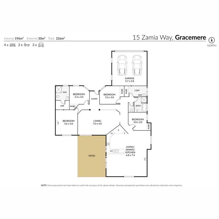 Floorplan of Homely house listing, 15 Zamia Way, Gracemere QLD 4702