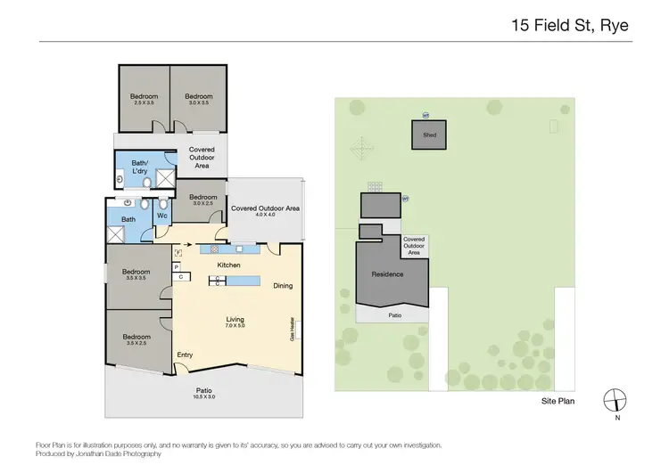 Floorplan of Homely house listing, 15 Field Street, Rye VIC 3941