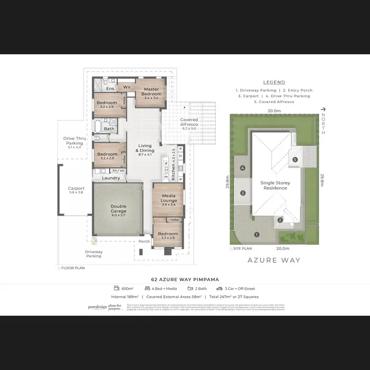 Floorplan of Homely house listing, 62 Azure Way, Pimpama QLD 4209