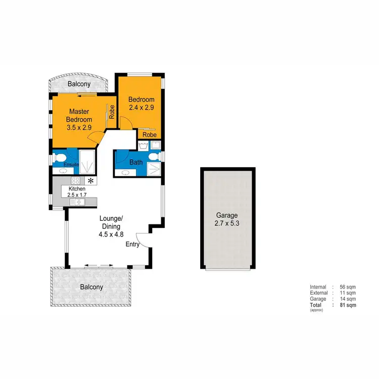 Floorplan of Homely apartment listing, 8/40 Ventura Road, Mermaid Beach QLD 4218