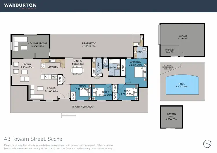 Floorplan of Homely house listing, 43 Towarri Street, Scone NSW 2337
