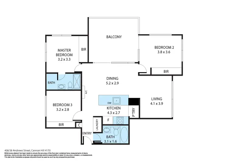 Floorplan of Homely apartment listing, 403/38 Andrews Street, Cannon Hill QLD 4170