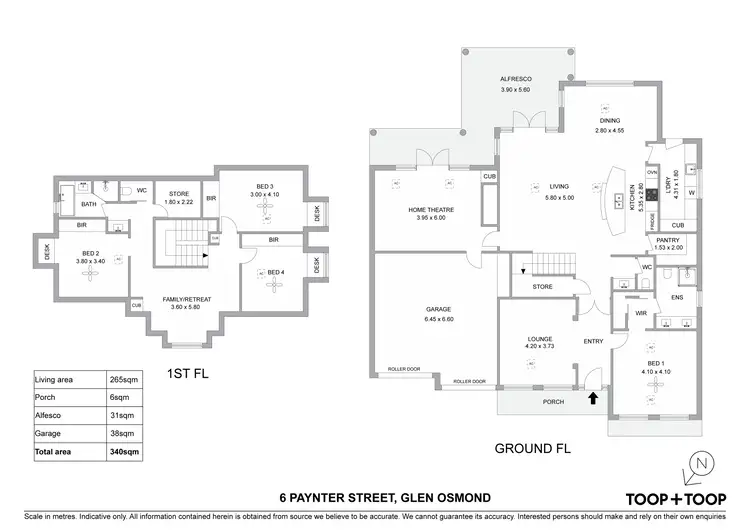 Floorplan of Homely house listing, 6 Paynter Street, Glen Osmond SA 5064