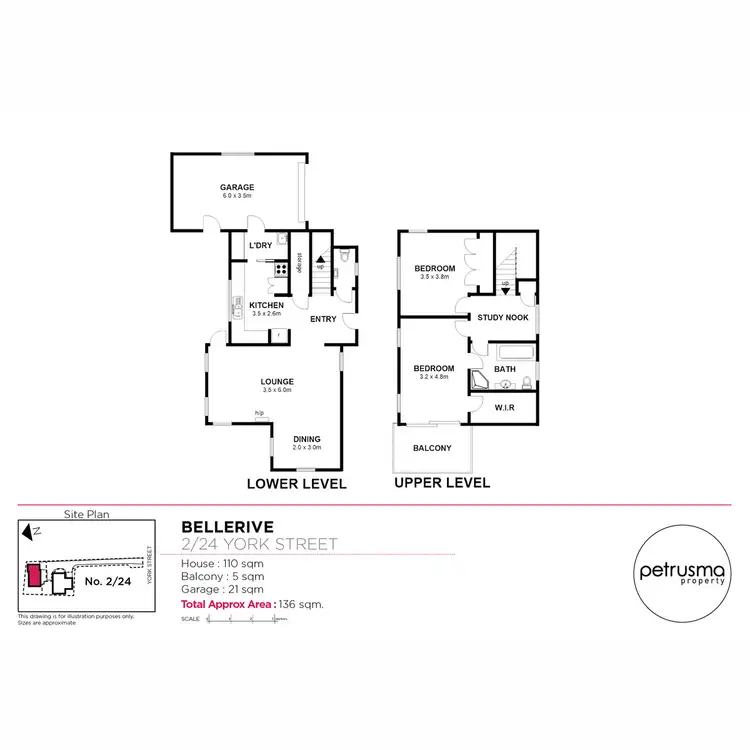 Floorplan of Homely unit listing, 2/24 York Street, Bellerive TAS 7018