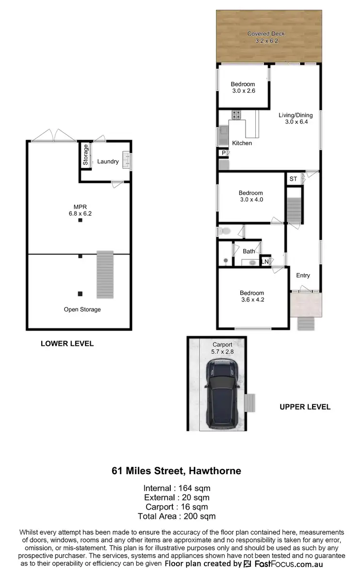 Floorplan of Homely house listing, 61 Miles Street, Hawthorne QLD 4171