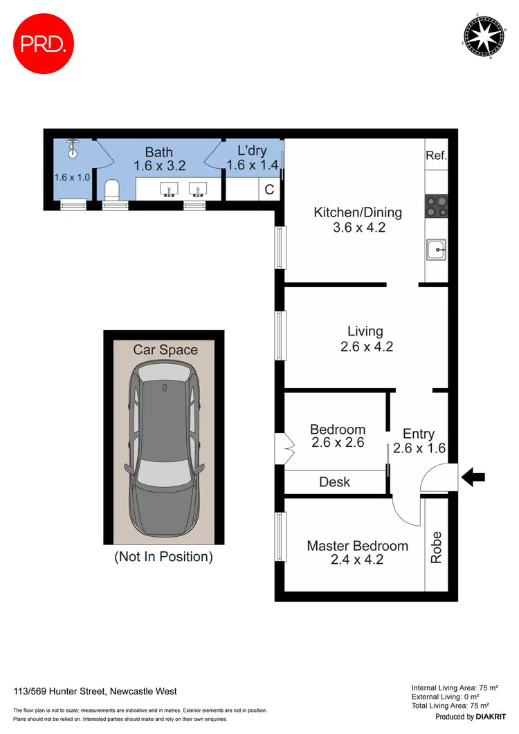 Floorplan of Homely apartment listing, 113/569 Hunter Street, Newcastle West NSW 2302