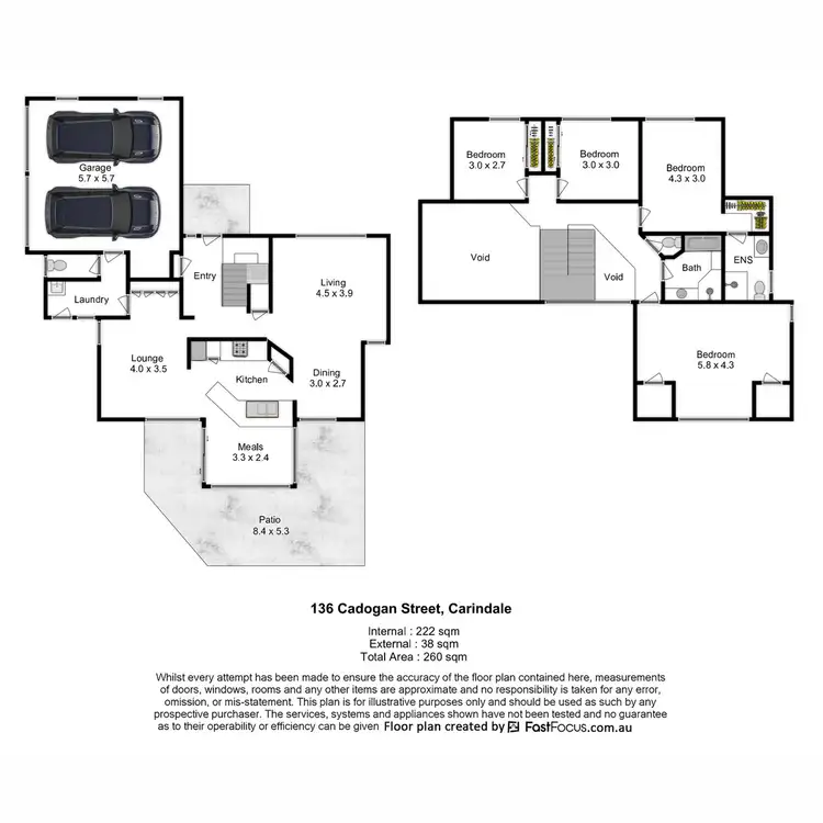 Floorplan of Homely house listing, 136 Cadogan Street, Carindale QLD 4152