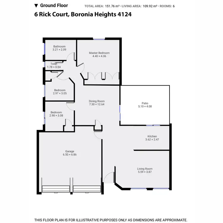 Floorplan of Homely house listing, 6 Rick Court, Boronia Heights QLD 4124
