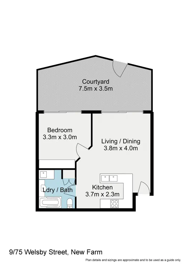 Floorplan of Homely apartment listing, 9/75 Welsby Street, New Farm QLD 4005