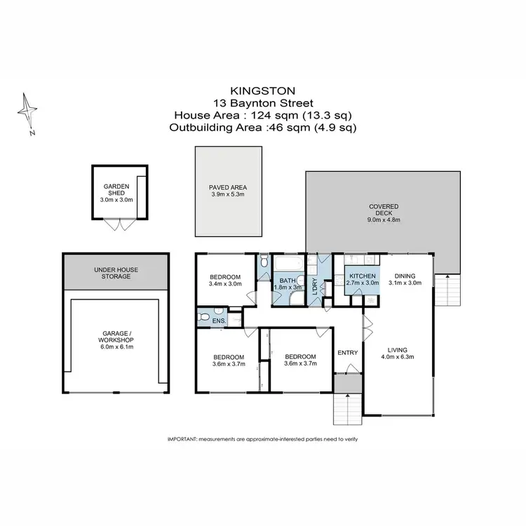 Floorplan of Homely house listing, 13 Baynton Street, Kingston TAS 7050