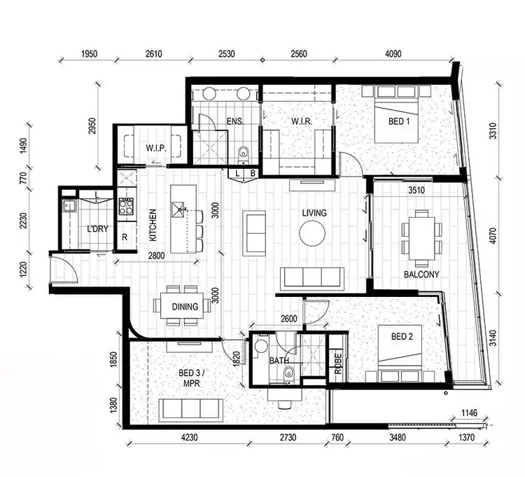 Floorplan of Homely apartment listing, 405/17 Passage Street, Cleveland QLD 4163
