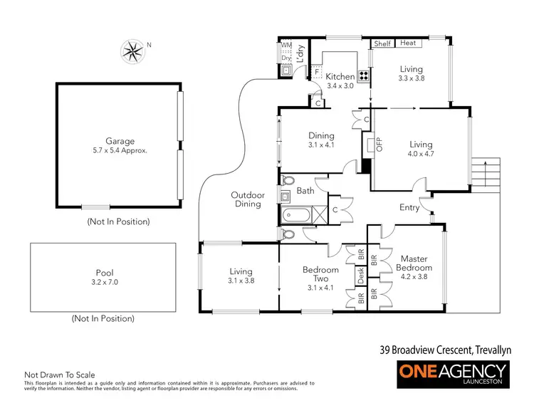Floorplan of Homely house listing, 39 Broadview Crescent, Trevallyn TAS 7250